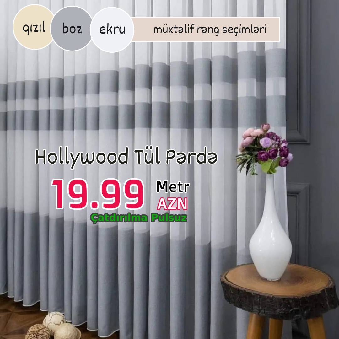 Hollywood Tül Pərdə